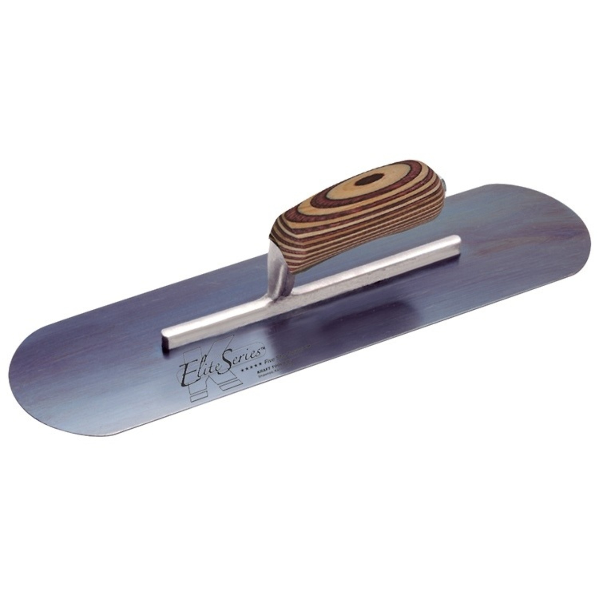 Kraft Tools CFE277B 14"x4" Elite Series Five Star™ Blue Steel Pool Trowel w/Wood Handle